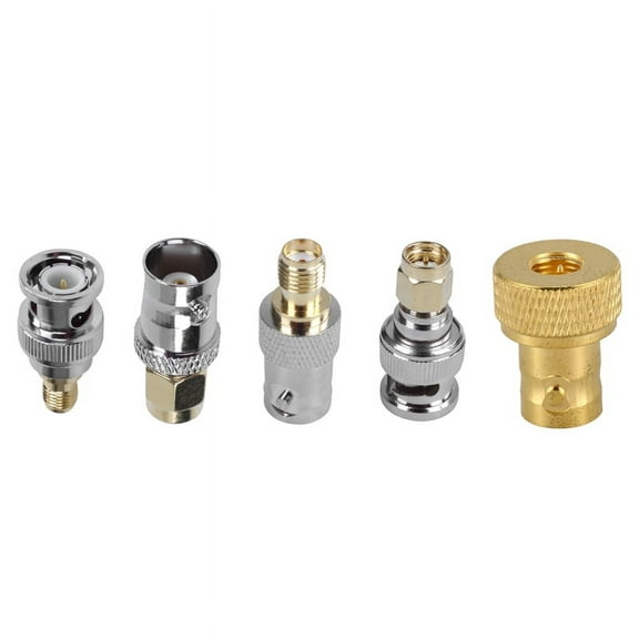 4pcs SMA to BNC Kits Coaxial Adapter Male Female Coax Connector & 1pcs SMA Male to BNC Female Jack M/F Adapter