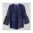 thumbnail image 2 of Blusa de terciopelo Elie Tahari para mujer azul XS, 2 of 2