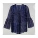 thumbnail image 2 of Blusa de terciopelo Elie Tahari para mujer azul XS, 2 of 2