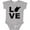 AC-Heather Grey, variant on Love West Virginia Boys or Girls Baby Bodysuit
