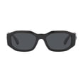 thumbnail image 3 of Gafas de sol Versace unisex con montura negra y lentes gris oscuro de 53 mm, 3 of 4