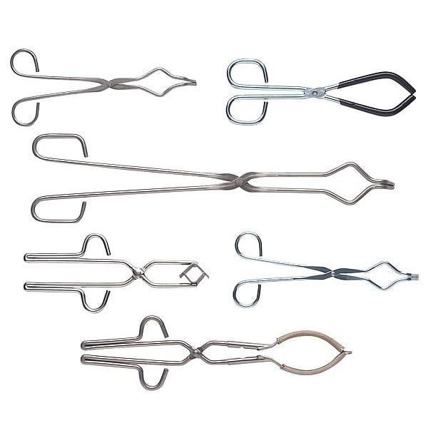 Manufacturer Varies Crucible Tongs,18in L,SS H-23392