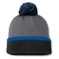 thumbnail image 2 of Women's Fanatics  Charcoal St. Louis Blues Cuffed Knit Hat with Pom, 2 of 2