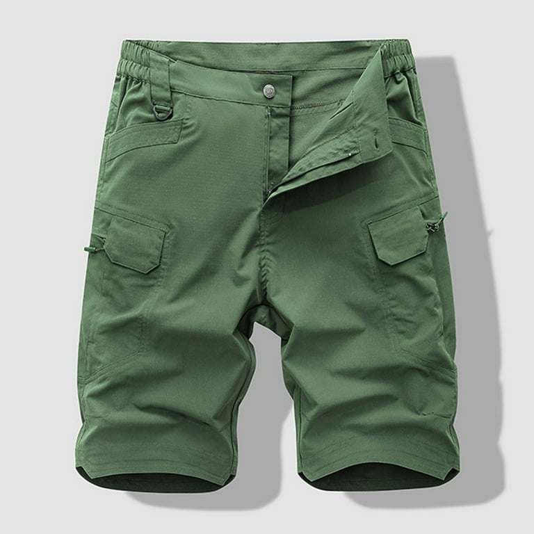 Cargo Shorts for Men Stretch Waist Solid Color Fashion Khaki Shorts Men Classic Relaxed Fit Knee Length Shorts Outdoor Casual Camouflage Jogger Sweatshorts with Multi Pocket AG 42 Walmart