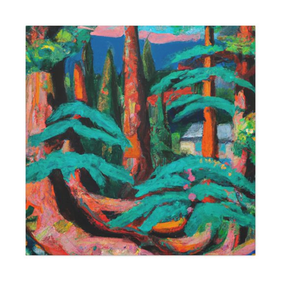 Cedar Tree Expressionism - Canvas