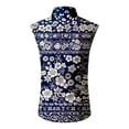 thumbnail image 5 of LWavelet Men's Sleeveless Hawaiian Shirt Paisley Print Button Down Casual Summer Beach Top Wine 3XL, 5 of 5