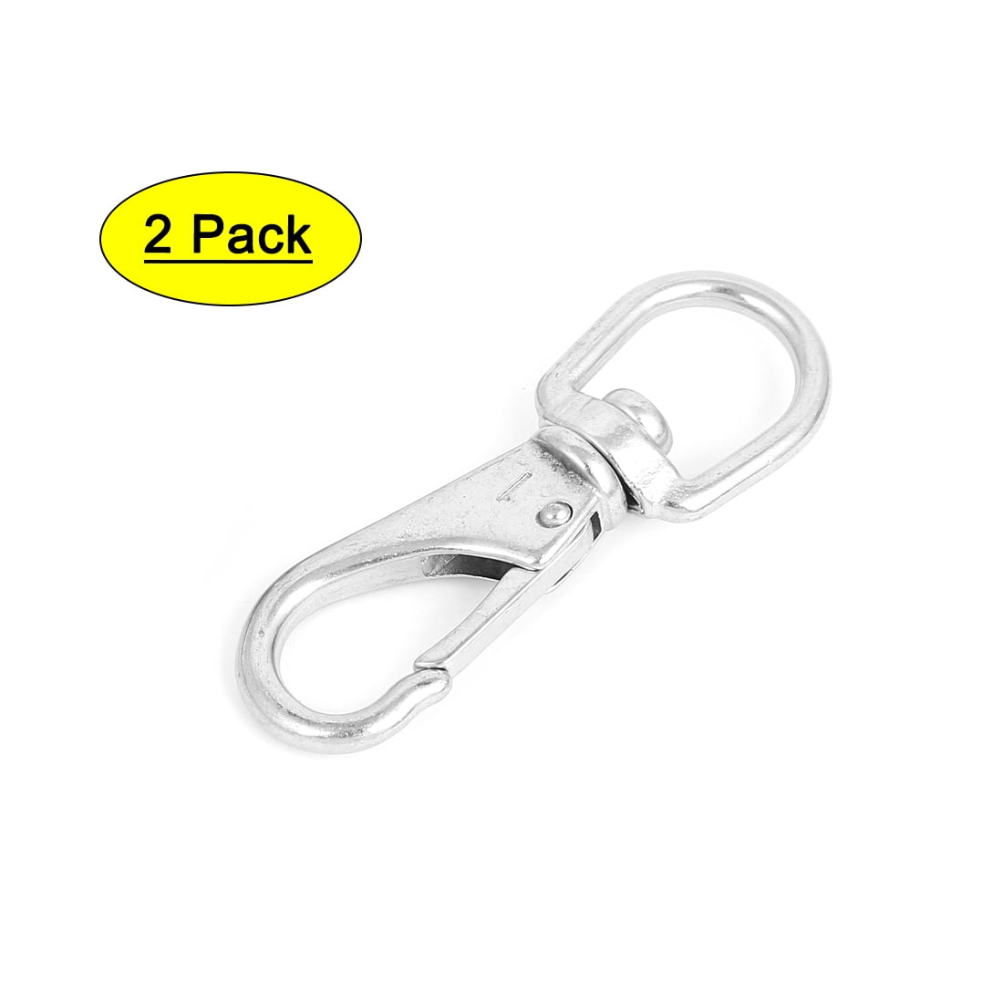 Unique Bargains 2pcs M5 Stainless Steel Swivel Eye Lifting Shackle Snap Hook Silver Tone