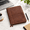Polish Brown, variant on Polish Brown Leather Zipper Padfolio Professional Business Portfolio