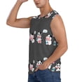 thumbnail image 3 of Haiem Men's Cute Farm Milk Animal Print Tank Tops Summer Sleeveless Cut Off Workout T-Shirts Fitness Vest Athletic Undershirts-3X-Large, 3 of 8