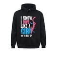 thumbnail image 2 of Sudadera con capucha para mujer, con la frase "Sé que buceo como una chica, trato de mantener el ritmo", sudadera con capucha para mujer, sudadera con capucha, sudadera con capucha de moda y fitness,, 2 of 5