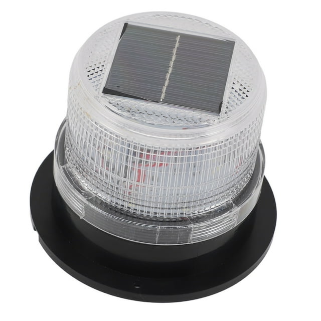 Solar Caution Light, Versatile Solar Beacon Light One Button for Factory Red,Yellow,Blue,Green,White,Red Blue