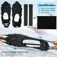 thumbnail image 4 of Ice Cleats Snow Traction Cleats Crampons for Walking on Snow and Ice 24 Studs Overshoe Rubber Anti Crampons -on Stretch Footwear, 4 of 7