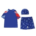 thumbnail image 4 of Godom Boys Swim Set Two Piece Short Sleeve Sunsuit Swimwear Sets Toddler to Big Kid Sizes, 4 of 7