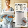 thumbnail image 4 of Electric Towel Warmer Bucket, 20L Capacity with Wooden Lid, 2 Large 40x70 Towels, 450W Fast Heating for Bathroom Use, 4 of 9