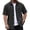 Black #021, variant on Men's Corduroy Shirt Jacket Big and Tall Short Sleeve Cotton Jacket Button Down Summer Flannel Overshirt