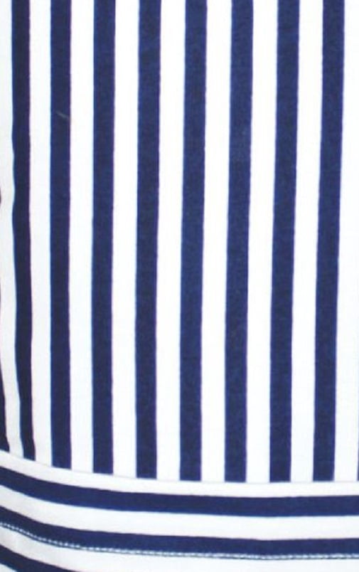Handstand Kitchen Adult and Child 100% Cotton Bold Print Apron Set - Bold Navy Stripe