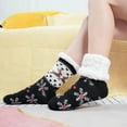 thumbnail image 2 of Lovskoo Women Christmas Slipper Fuzzy Socks Fluffy Cozy Winter Warm Soft Thick Comfy Fleece Non Slip Home Socks Black, 2 of 9