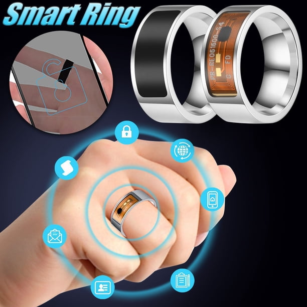 Ganfancp Nfc Teléfono Móvil Inteligente de Acero Inoxidable Inalámbrica de Radiofrecuencia de Comunicación de Agua de La Joyería de Resistencia Ofertas Del Día 1 Anillo