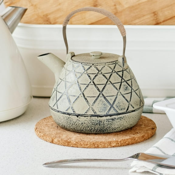 HEANUJJ 1Pack Teapot Handle Khaki 13x11.5in Stainless Steel Anti-Scald Sturdy Structure For Daily Use