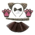 thumbnail image 4 of SJLDQY Carnival Womens Leopard Dress Up Sexy Lace Mesh Skirt With Headwear Funny Nightclub Party Stage Performance Clothes Set, 4 of 5