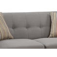 thumbnail image 3 of AC Pacific Upholstered Mid-Century Crystal Sofa, Gray, 3 of 9