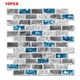 thumbnail image 3 of Pegatinas de pared 3D patrón de ladrillo calcomanías de pared PET papel tapiz sala de estar dormitorio decoraciones autoadhesivas 10 Piezas Sweethay HA007780-00, 3 of 6