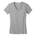 thumbnail image 5 of Yellow Rooster Women's Juniors Very Important V-Neck Cotton/Polyester Tee Light Heather Grey S, 5 of 6