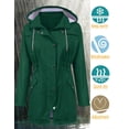 thumbnail image 2 of Gabardina impermeable LOMON con capucha larga para mujer, 2 of 6