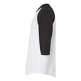 thumbnail image 3 of Tultex - Unisex Fine Jersey Raglan T-Shirt - 245 - White/ Black - Size: L, 3 of 4