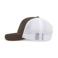 thumbnail image 3 of Pacific Headwear Trucker Snapback Cap 104C Brown/White/Brown Os, 3 of 8