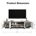 thumbnail image 6 of Modern TV Stand for TVs up to 75", BOMETAO High Gloss TV Cabinet wtih Storage Drawers, Television Media Console Table Entertainment Center for Living Room, White, 6 of 7