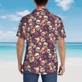 thumbnail image 4 of Balery Skull rock music record Camisas hawaianas de manga corta para hombre, camisas playeras de corte holgado, camisas de vacaciones con botones,Medium, 4 of 7