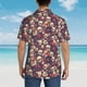 thumbnail image 4 of Balery Skull rock music record Camisas hawaianas de manga corta para hombre, camisas playeras de corte holgado, camisas de vacaciones con botones,Medium, 4 of 7