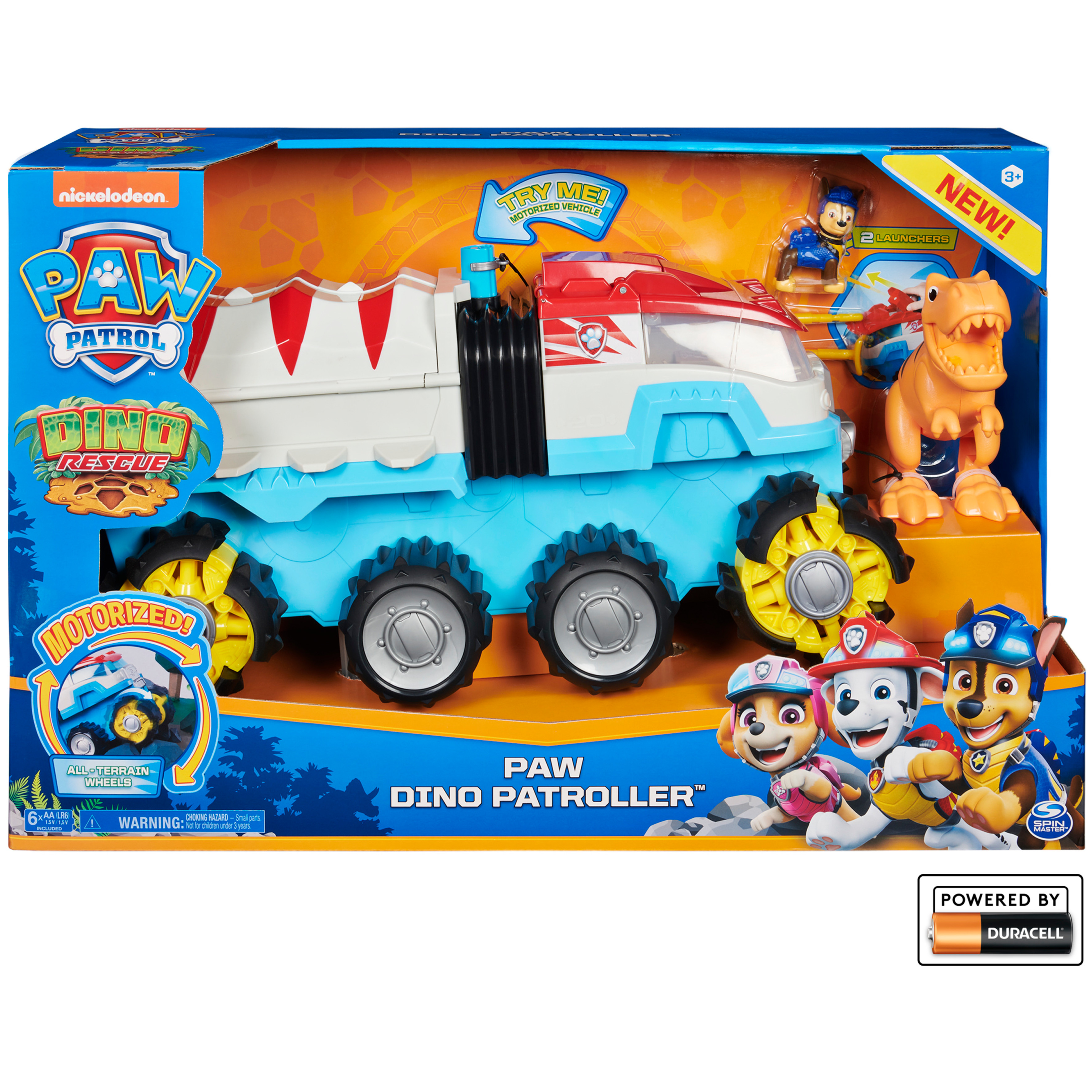 Paw Patrol, Dino Rescue Dino Patroller Motorized Team Vehicle with Exclusive Chase and T. Rex Toy Figures - image 3 of 9