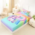 thumbnail image 4 of Erosebridal Cute Rainbow Unicorn Twin Sheet Sets,Watercolor Alphabet R Girls Personalized Gifts Bedding For Kids 3pcs, 4 of 6
