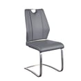 thumbnail image 2 of Set of Two Light Gray Faux Leather Cantilever Chairs, 2 of 7