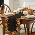 thumbnail image 3 of Fall Leaves Table Runner, Autumn Thanksgiving Kitchen Dining Table Decoration for Home Party Decor 13x60 Inches, 3 of 9