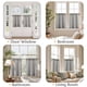 thumbnail image 4 of Cortinas Jinchan de lino para cocina, 60 cm de longitud, a rayas, 2 paneles, 4 of 9