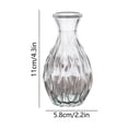 thumbnail image 3 of Clear Glass Bud Vase, Small Decorative Floral Vessel, Modern Table Centerpiece Vase, Transparent Flower Holder, Elegant Accent for Living Room, Bedroom, Office, Wedding & Home Floral Arrangement, 3 of 7