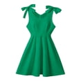 thumbnail image 4 of Fgnfyis Toddler Princess Dress Printed Tie Strap Sleeveless Lightweight Cute Pattern Casual Girls Summer Dress Green 9-10 Years, 4 of 4