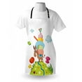 thumbnail image 4 of Donkey Apron, Donkey Loaded with Baggages Standing on a Green Hill Spring Season Nature, Unisex Kitchen Bib with Adjustable Neck for Cooking Gardening, Adult Size, Multicolor, by Ambesonne, 4 of 4