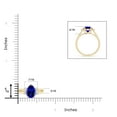 thumbnail image 4 of ANGARA Natural Pear 1.95 ct Tanzanite Ring with Triple Diamond Accents in 14K Yellow Gold for Women (Size-10x7mm) | December Birthstone, Anniversary, Jewelry Gift for Women | Natural Tanzanite Ring, 4 of 9