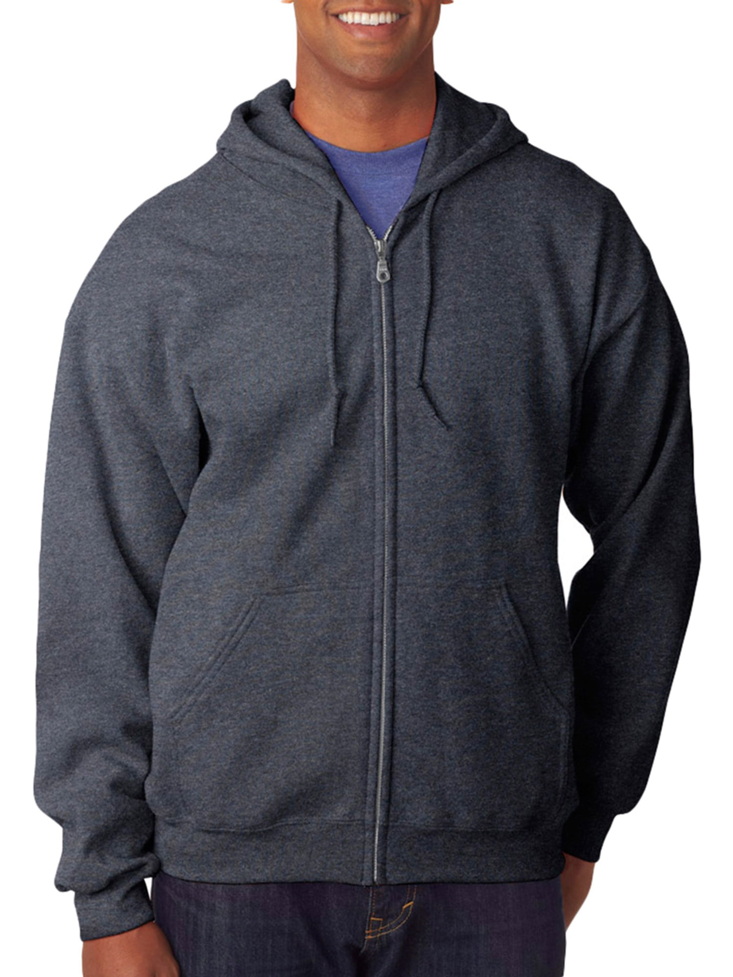 Gildan - Gildan Mens Heavy Blend Full-Zip Hoodie Sweatshirt, Dark ...