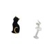 thumbnail image 5 of Figura decorativa de resina de bailarina de gato elegante para entrada, estantería, sala de estar, dormitorio, chimenea, oficina, adorno de arte moder, 5 of 8