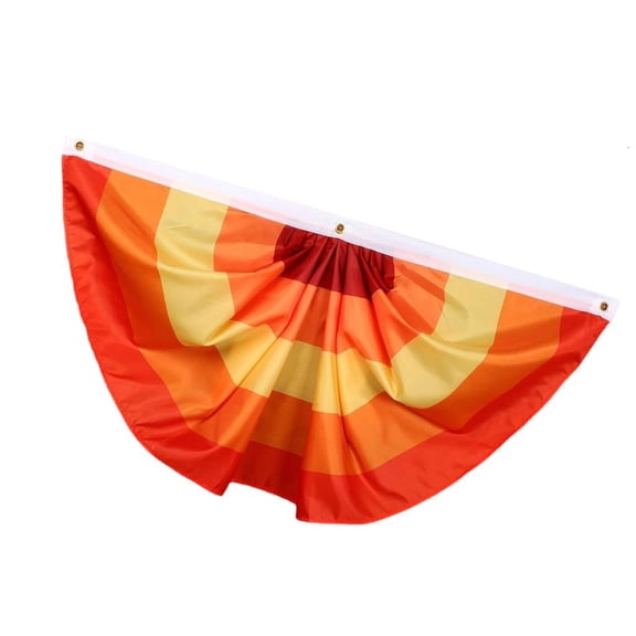 SDFGTstore Pair Of Fall Inspired Fan Shapeds Flags For House Yard Party Background Decors