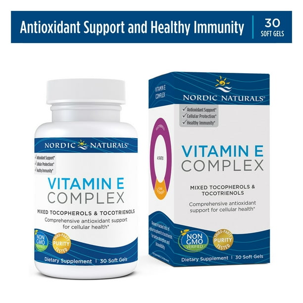 Nordic Naturals Vitamin E Complex, Soft Gels, 30 Ct