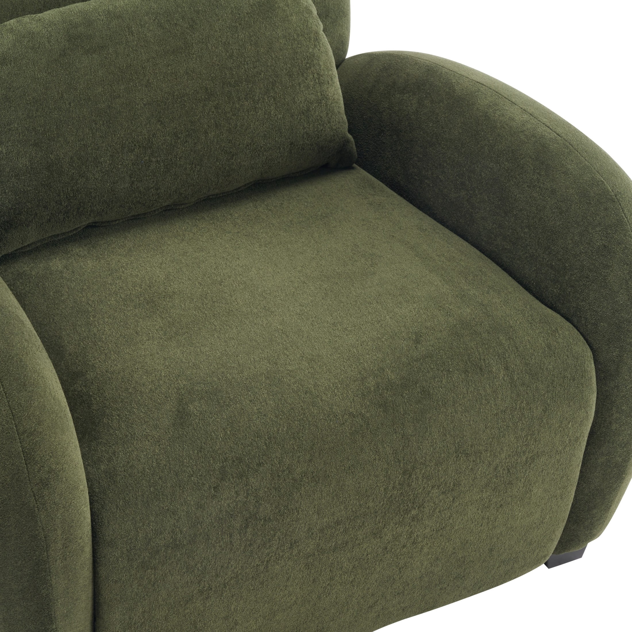 Christopher Knight Home 35" Modern Velvet Accent Armchair with Lumbar Pillow, Rubberwood Legs, Olive Green, Set of 2
