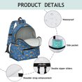 thumbnail image 4 of Excavator and Crane Blue Pattern Cute School Backpack with Padded Back and Adjustable Shoulder Straps 13.4"x11"x4.7", 4 of 5