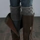 thumbnail image 2 of Calcetines de punto lisos con puños vueltos para mujer, 2 of 4