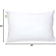GhostBed Faux Down Pillow - Down Alternative with Breathable, Cool Microfiber Gel - Standard Size